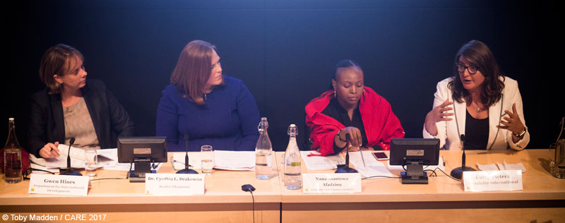 CARE event panellists including Cathy Pieters