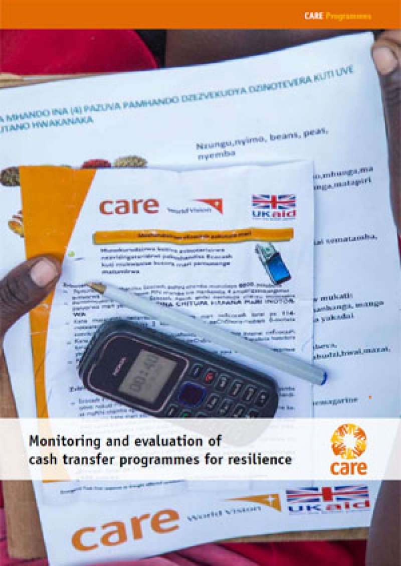 Monitoring and evaluation of cash transfer programmes for resilience