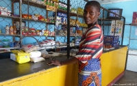In the midst of a drought and liquidity crisis in Zimbabwe, Letwin Chisorochengwe received cash support to buy food for her family