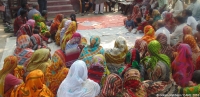 Women attending an open budget meeting under the JATRA project in Bangladesh