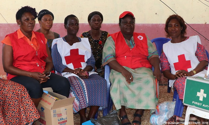 Women responders in a camp for displaced people following floods in Anambra state, Nigeria