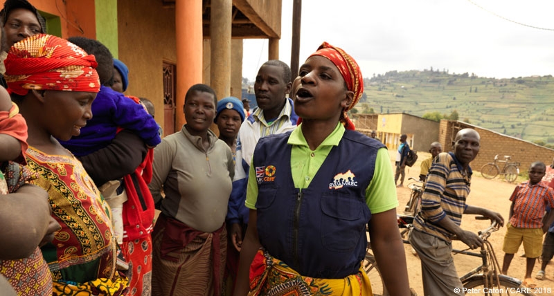 Clementine, a community activist trained by the Indashyikirwa project in Rwanda to challenge GBV and promote positive roles for women