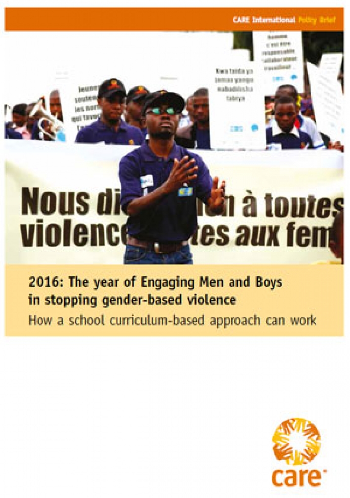2016: The year of Engaging Men and Boys in stopping gender-based violence