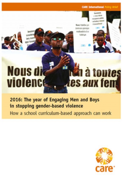 2016: The year of Engaging Men and Boys in stopping gender-based violence