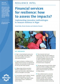 Financial services for resilience: how to assess the impacts?
