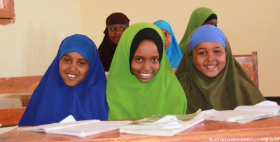 Girls in Somaliland supported by CARE's Girls' Education Challenge programme