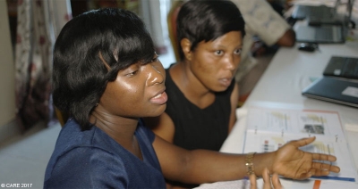 Project staff at a workshop to learn about the Contribution Tracing methodology