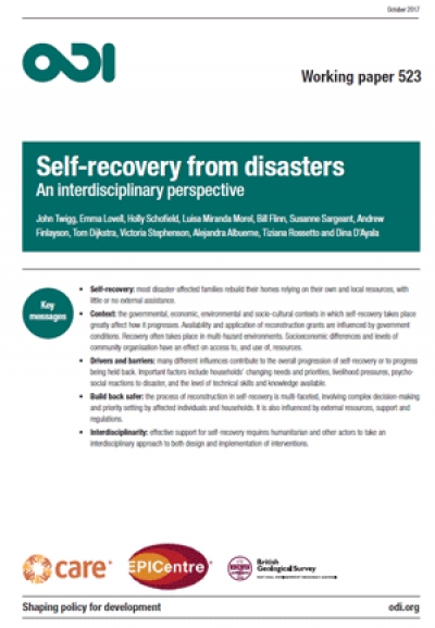 Self-recovery from disasters: an interdisciplinary perspective