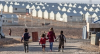 Children at Azraq refugee camp in Jordan
