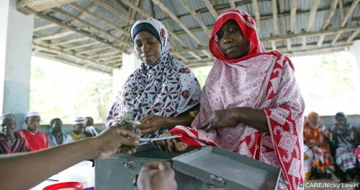 Women members of a village savings and loans association in Tanzania
