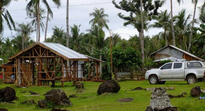 New houses taking shape in remote communities in Leyte, the Philippines