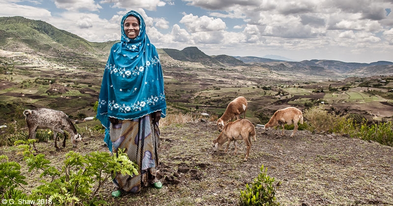 Rehana Ibro near her home in Oromia region, eastern Ethiopia