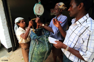 A tea picker in Sri Lanka
