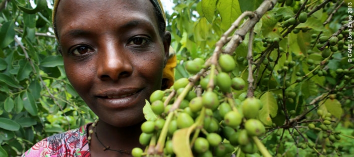 Hana Eliyas, a smallholder farmer in Ethiopia participating in the GRAD programme which aims to move food-insecure households towards value chain participation.