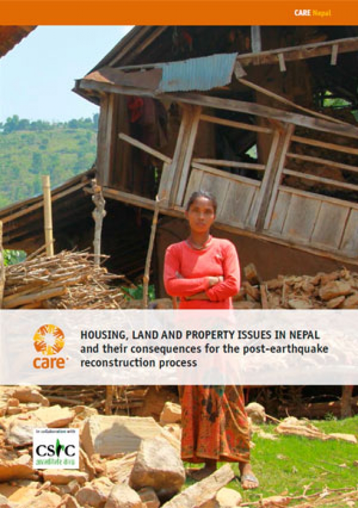 Housing, land and property issues in Nepal and their consequences for the post-earthquake reconstruction process