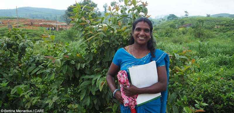 Rita, member of a Community Development Forum at a tea plantation in Sri Lanka