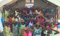 Women in Wau Shilluk in South Sudan demonstrating their opposition to conflict and GBV