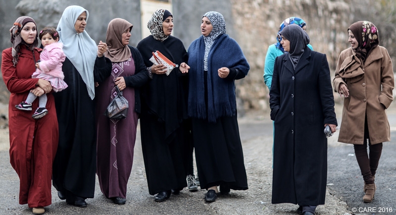 Two members of this Faquaa (North of West Bank) women's group, which led socio-economic improvements for their community, were elected as local council representatives
