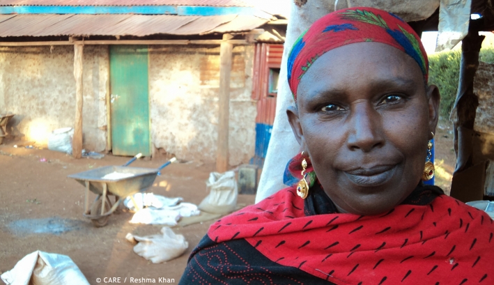 The Chairlady of a Kenyan community Savings and Loan group