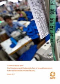 &lsquo;I know I cannot quit&rsquo;: The prevalence and productivity cost of sexual harassment to the Cambodian garment industry