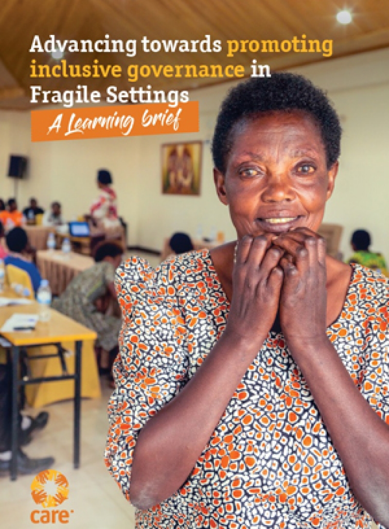 Advancing towards promoting inclusive governance in fragile settings - A learning brief