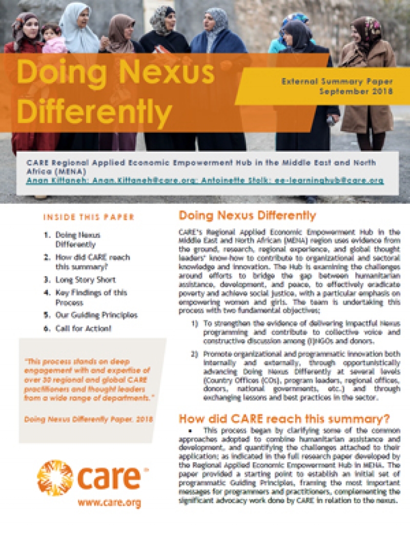 Doing Nexus Differently - External Summary Paper