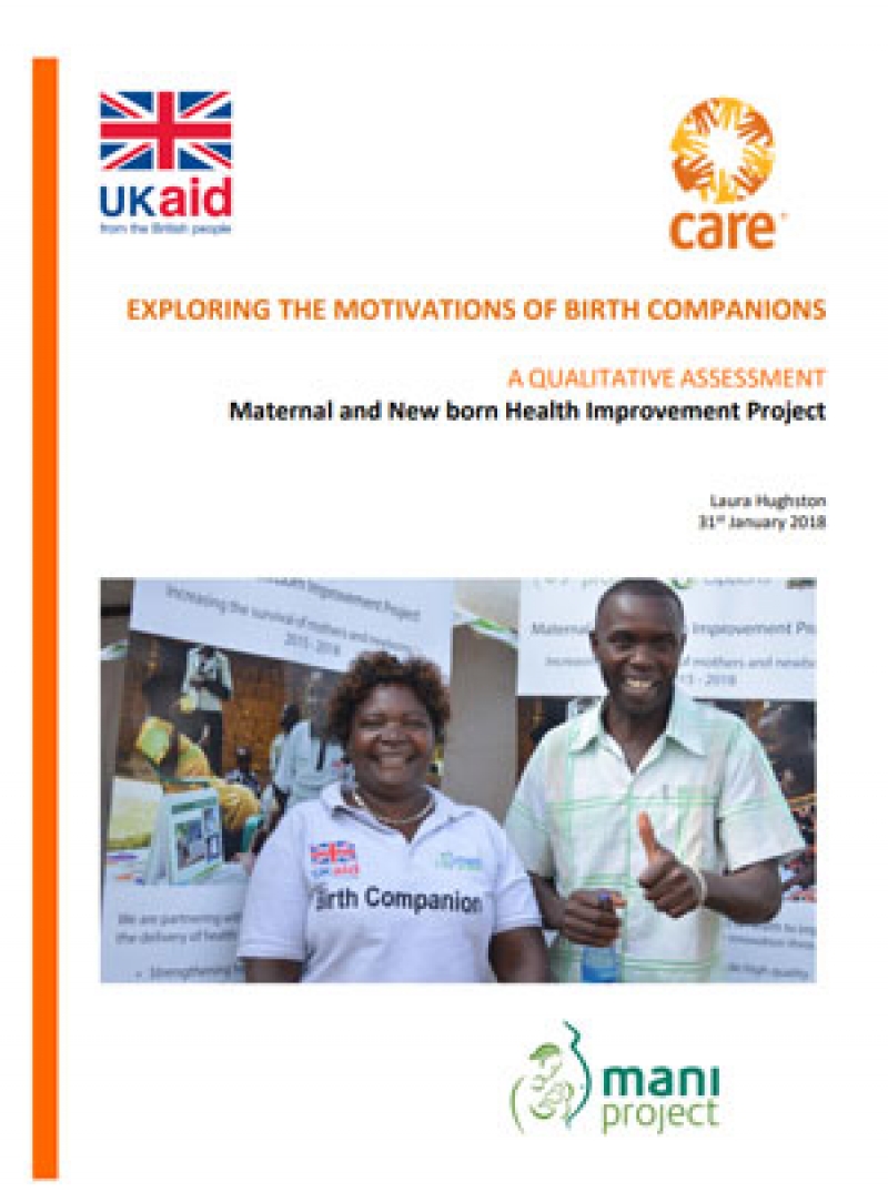 Exploring the motivations of birth companions: A qualitative assessment of the Maternal and New-born Health Improvement Project in Kenya