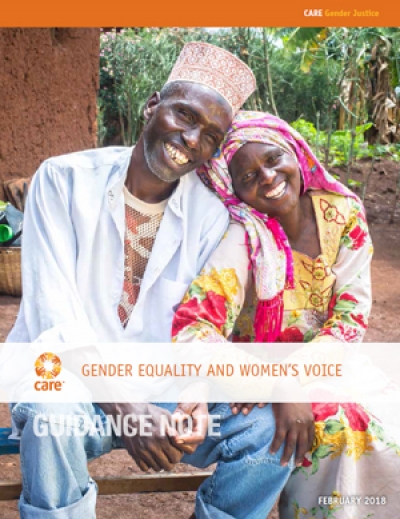 Gender equality and women's voice - Guidance note