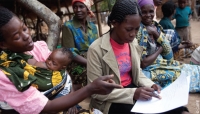 Women at a community meeting