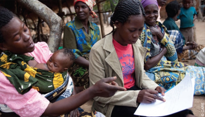 Women at a community meeting