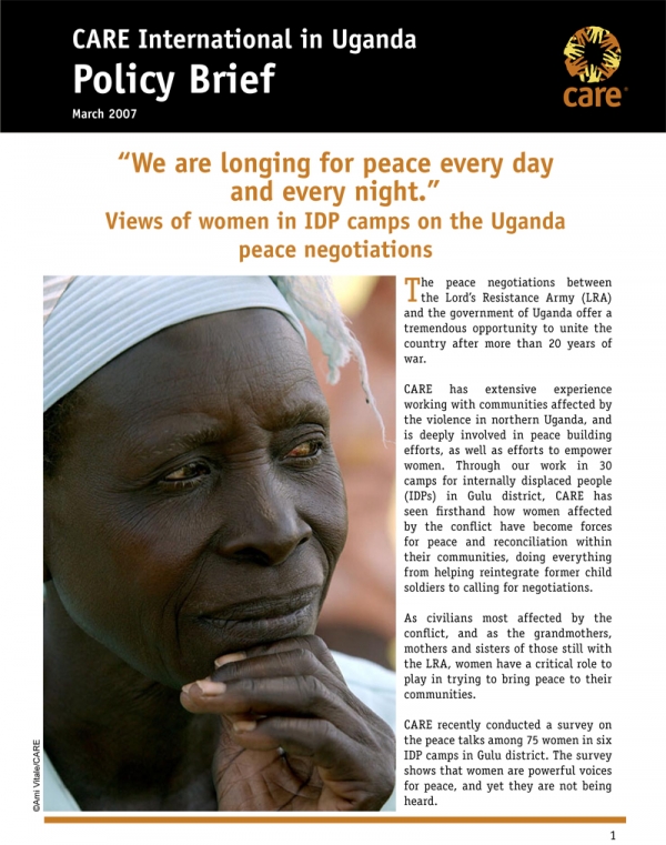 CARE International Uganda Policy Brief