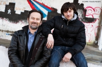 Marko, aged 17, a participant in CARE's Young Men Initiative in Kosovo, with his father Dragan &copy; CARE/Claudia Adolphs