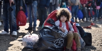 A five-year-old Syrian refugee child at a camp in Croatia