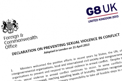 G8 Declaration on Preventing Sexual Violence in Conflict