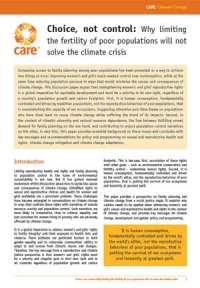 Choice not control: Why limiting the fertility of poor populations will not solve the climate crisis