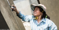 A CARE project in Cambodia advocated for equal labour rights for women construction workers