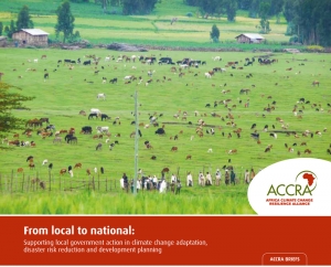 From local to national: Supporting local government action in climate change adaptation, disaster risk reduction and development planning
